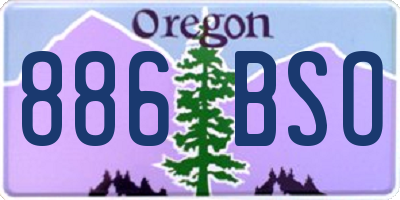 OR license plate 886BSO