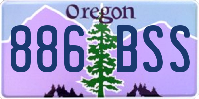 OR license plate 886BSS
