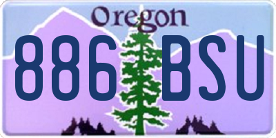 OR license plate 886BSU