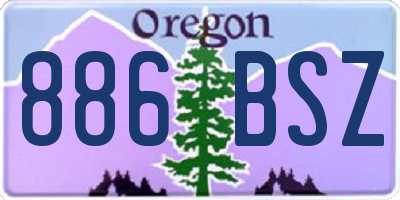 OR license plate 886BSZ