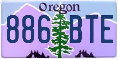 OR license plate 886BTE