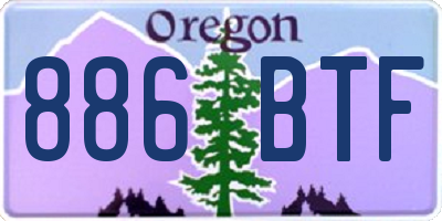 OR license plate 886BTF