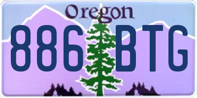 OR license plate 886BTG