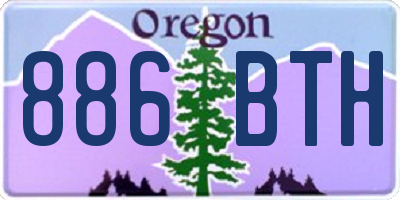 OR license plate 886BTH
