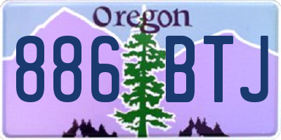OR license plate 886BTJ