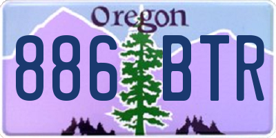 OR license plate 886BTR