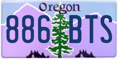 OR license plate 886BTS