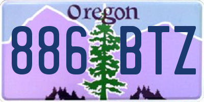 OR license plate 886BTZ