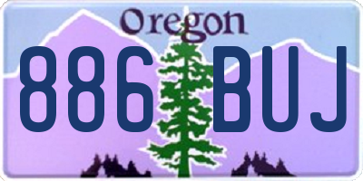 OR license plate 886BUJ