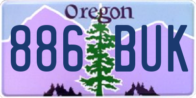 OR license plate 886BUK