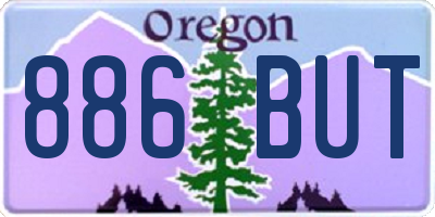 OR license plate 886BUT