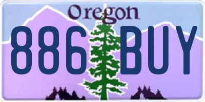 OR license plate 886BUY