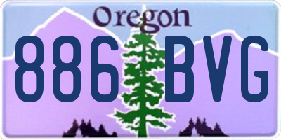 OR license plate 886BVG