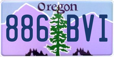 OR license plate 886BVI