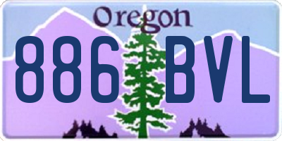 OR license plate 886BVL