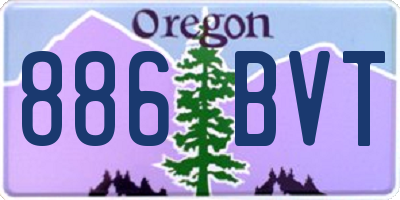 OR license plate 886BVT