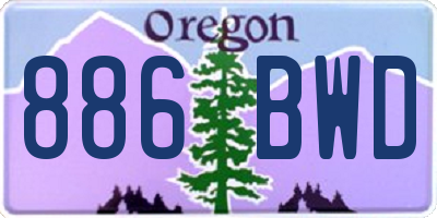 OR license plate 886BWD