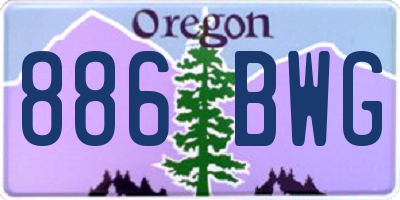 OR license plate 886BWG