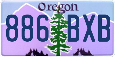 OR license plate 886BXB