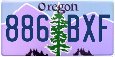 OR license plate 886BXF