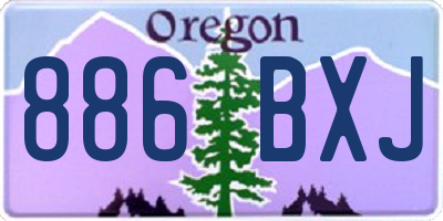 OR license plate 886BXJ