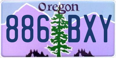 OR license plate 886BXY