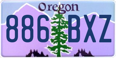 OR license plate 886BXZ