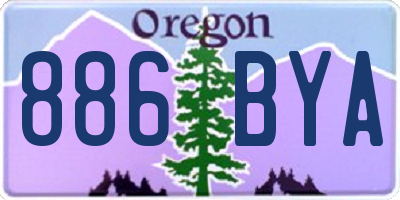 OR license plate 886BYA