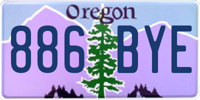 OR license plate 886BYE
