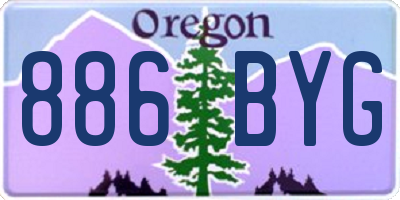 OR license plate 886BYG