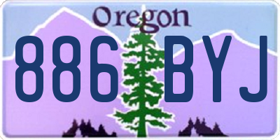 OR license plate 886BYJ