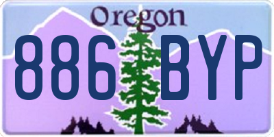 OR license plate 886BYP