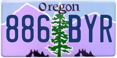 OR license plate 886BYR