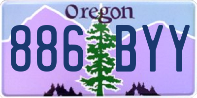 OR license plate 886BYY