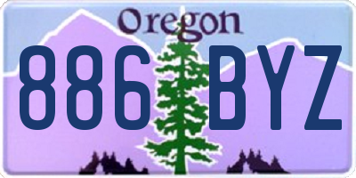 OR license plate 886BYZ