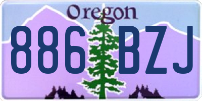 OR license plate 886BZJ