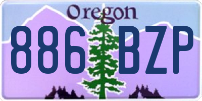 OR license plate 886BZP