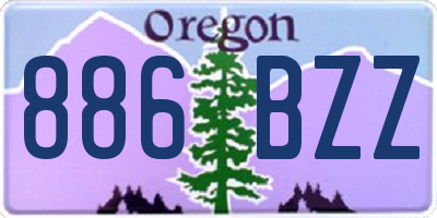 OR license plate 886BZZ