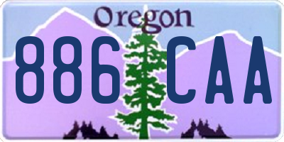 OR license plate 886CAA