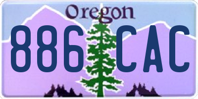 OR license plate 886CAC