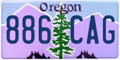 OR license plate 886CAG