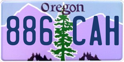 OR license plate 886CAH
