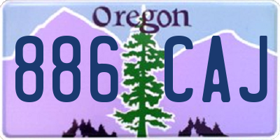 OR license plate 886CAJ
