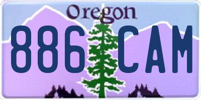 OR license plate 886CAM