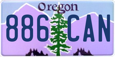 OR license plate 886CAN