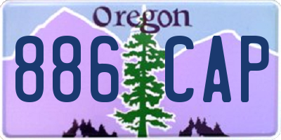 OR license plate 886CAP