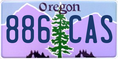 OR license plate 886CAS