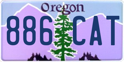 OR license plate 886CAT