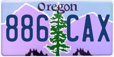 OR license plate 886CAX