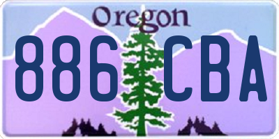 OR license plate 886CBA